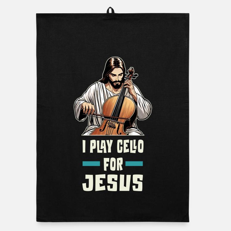 I play cello for Jesus Organic dish towel