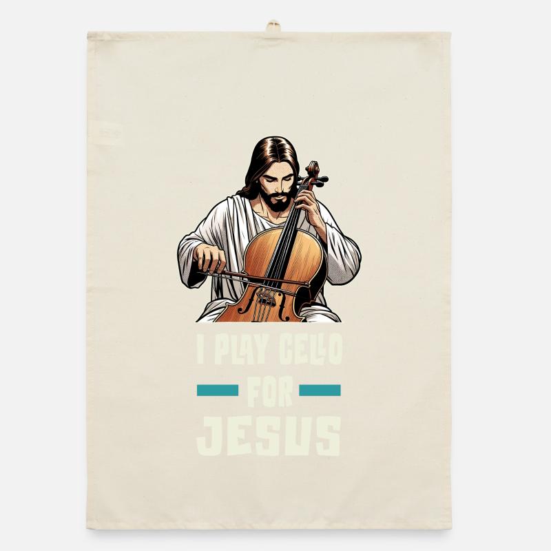 I play cello for Jesus Organic dish towel