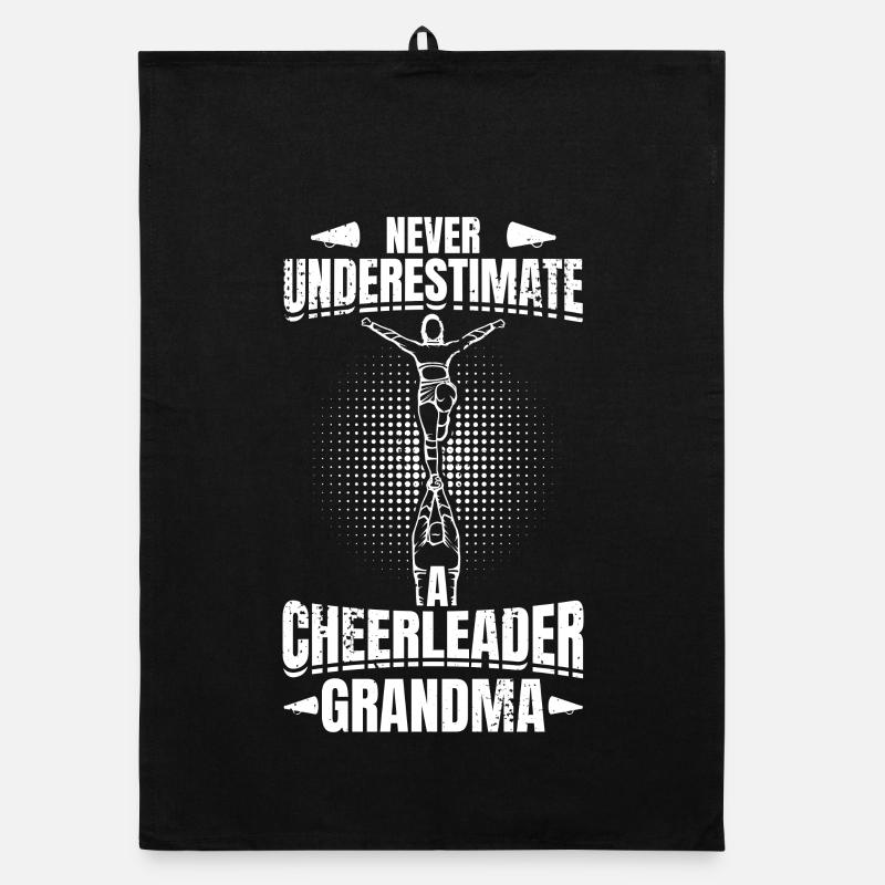 Never Underestimate Cheerleader Grandma Organic Geschirrtuch