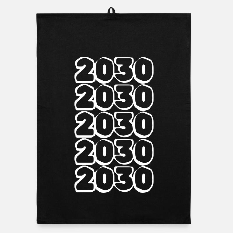 Années futures 2030 Conception Torchon bio