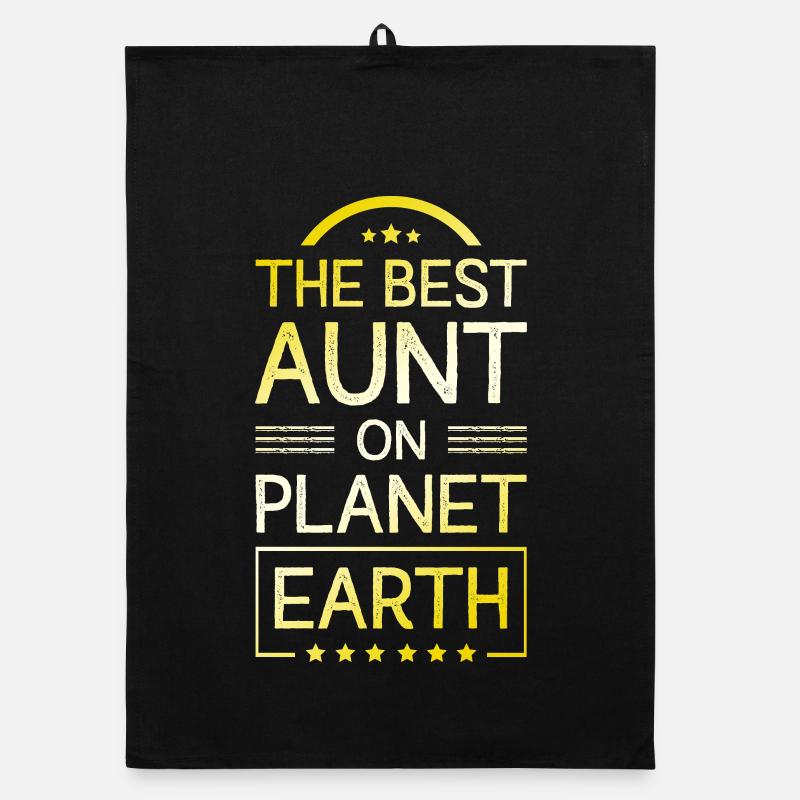 Beste Tante Spruch Organic Geschirrtuch