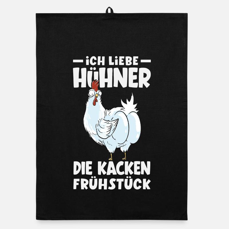 I love chickens – they poop breakfast Organic dish towel
