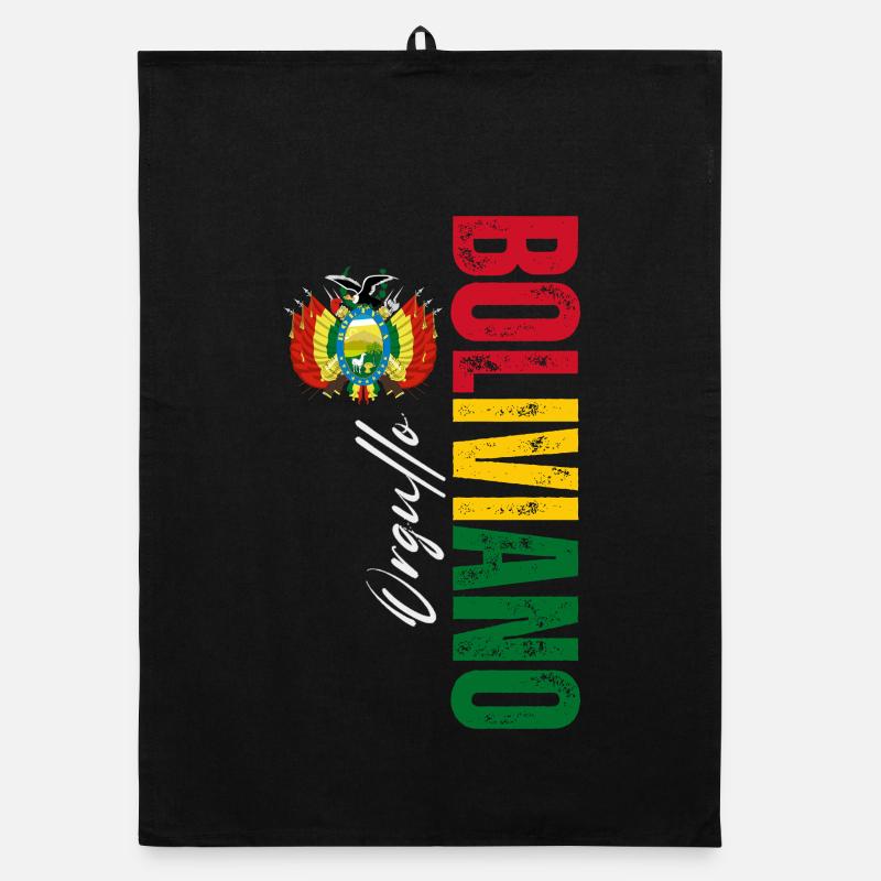 Bolivian pride, vertical design Organic dish towel