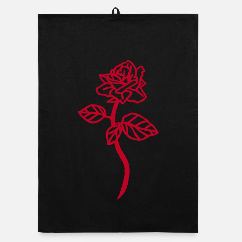 Die rote Rose Organic Geschirrtuch