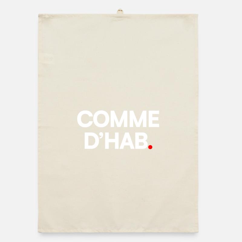 COMME D’HAB | Expression humour minimaliste Torchon bio