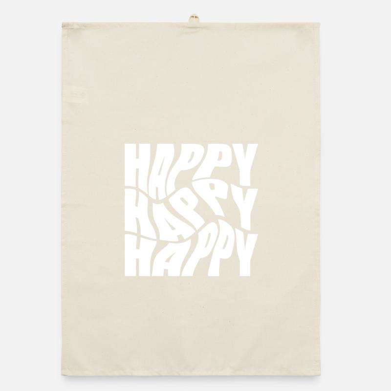 Typographie du graffiti Bold Happy Torchon bio
