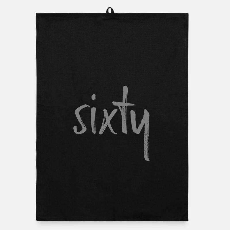 60 sixty Geburtstag Geschenk Zahl sechzig Organic Geschirrtuch