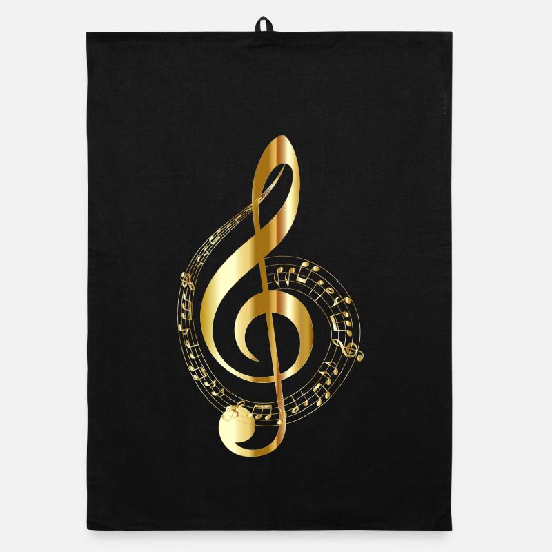 musical note Organic dish towel