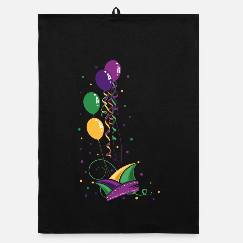 Carnaval Mardi Gras Fool Cap Balloons Torchon bio