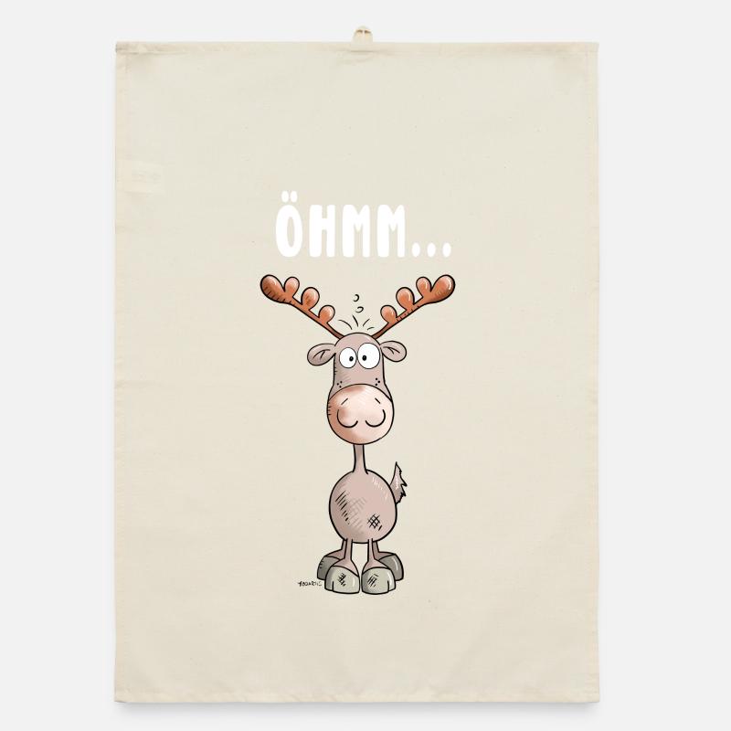 Öhmm Elch Organic Geschirrtuch