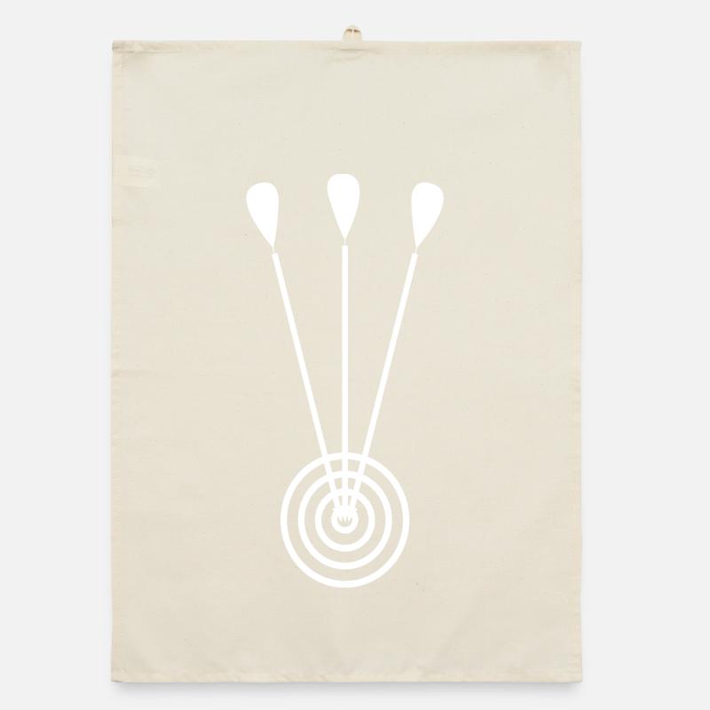 Motif avec fléchettes et fléchettes Attention fléchettes Torchon bio