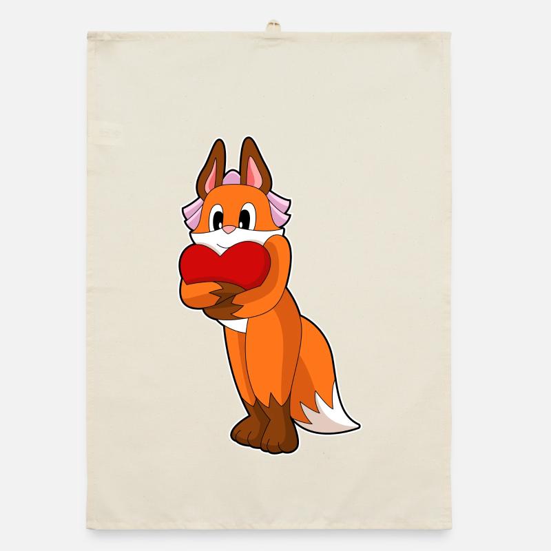 Mariage Fox Bride Heart Torchon bio