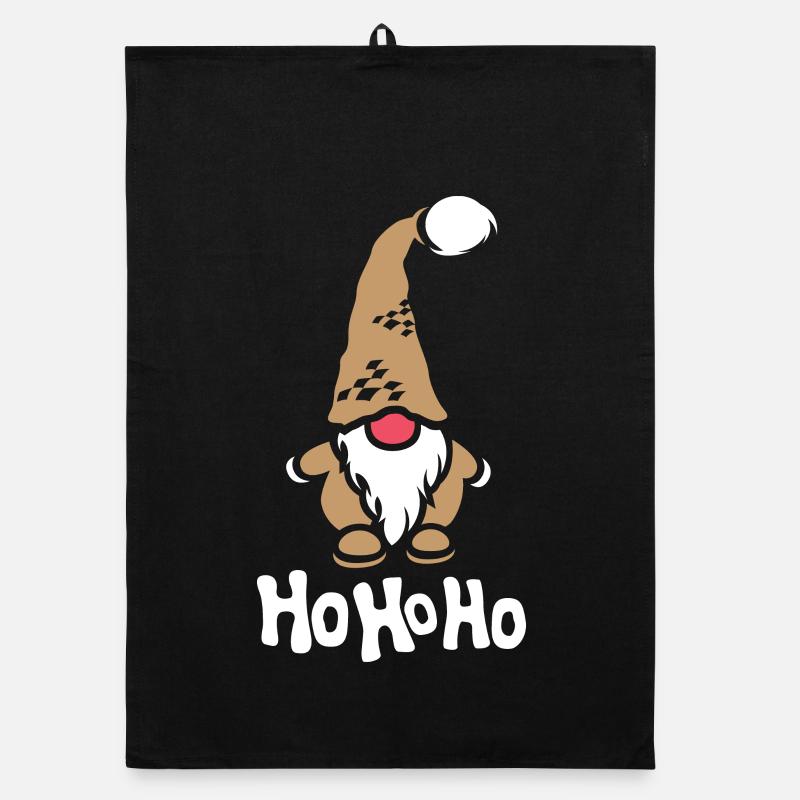 hohoho Noël gnome bande dessinée icône mignonne icône Torchon bio
