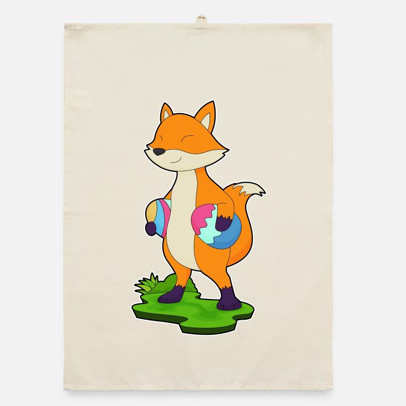 Fuchs Ostern Ostereier Organic Geschirrtuch