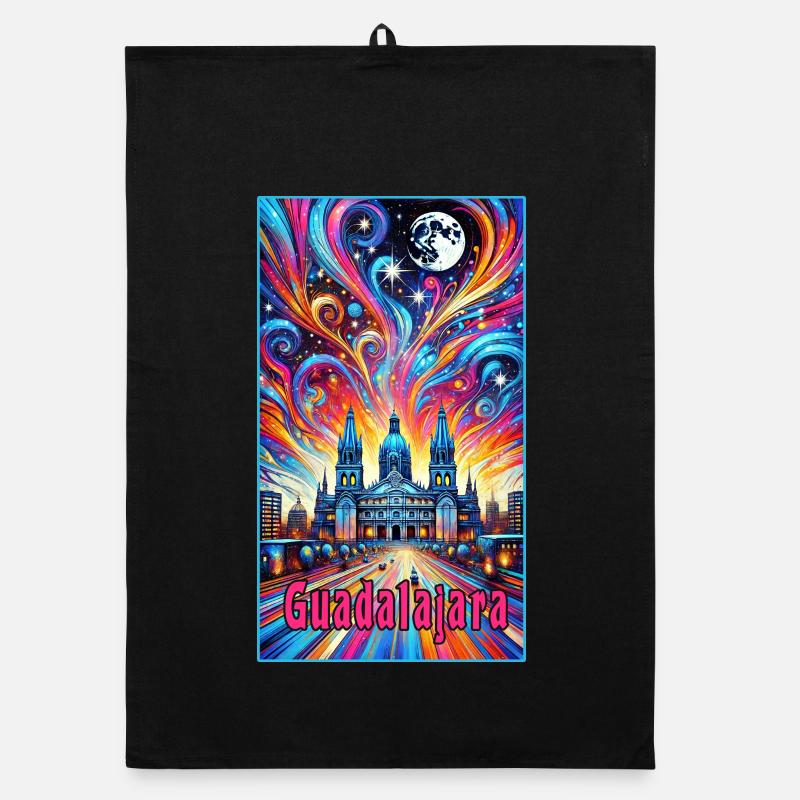 Guadalajara Mexiko Farbenfrohes Design Organic Geschirrtuch