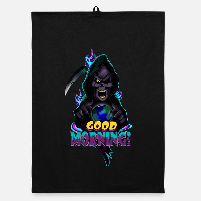 Neon Grim Reaper Bonjour Torchon bio