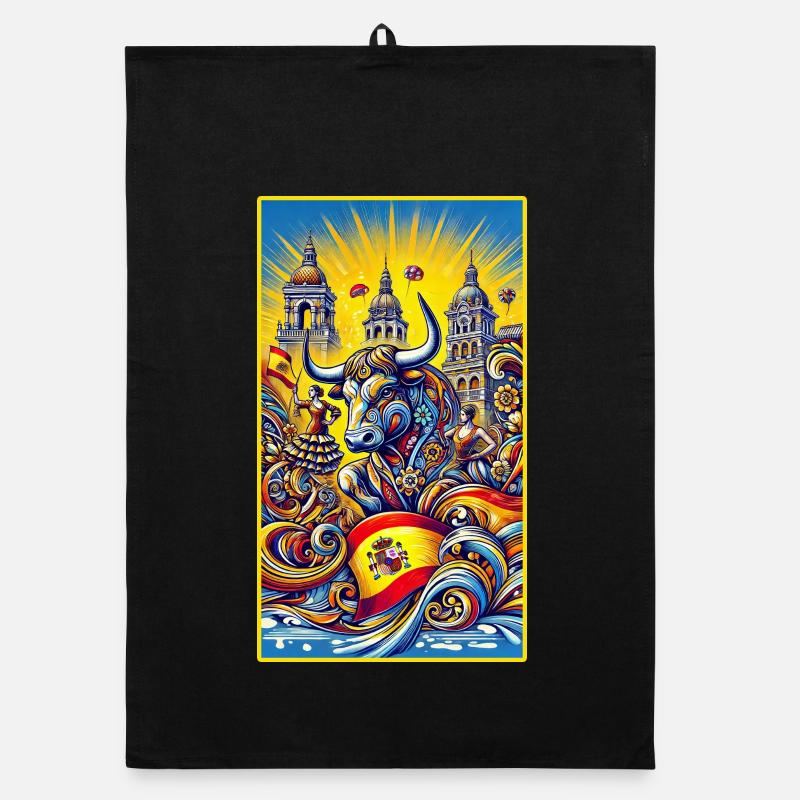 Spanien Stier Espana Design Organic Geschirrtuch