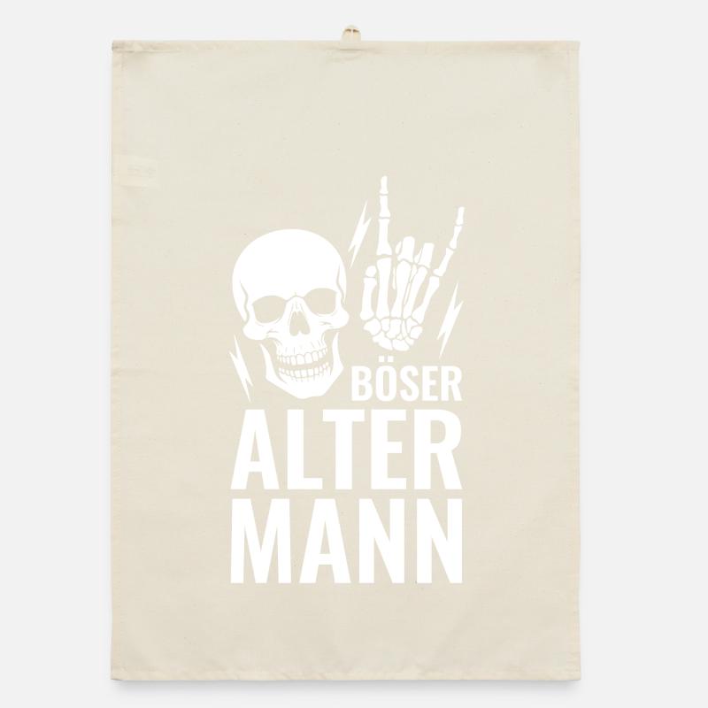 Böser alter Mann Organic Geschirrtuch