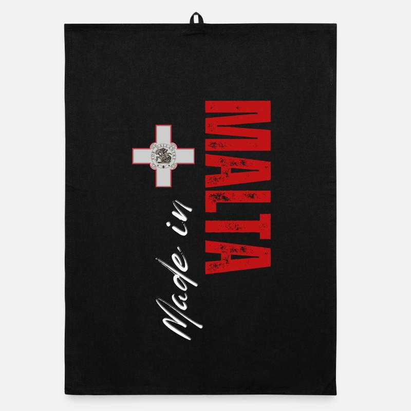 Made in Malta, vertical design Organic dish towel