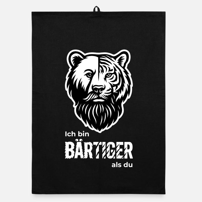BÄRTIGER Bär & Tiger Bart-Wortspiel Organic Geschirrtuch