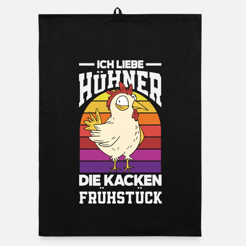 I love chickens – they poop breakfast Organic dish towel