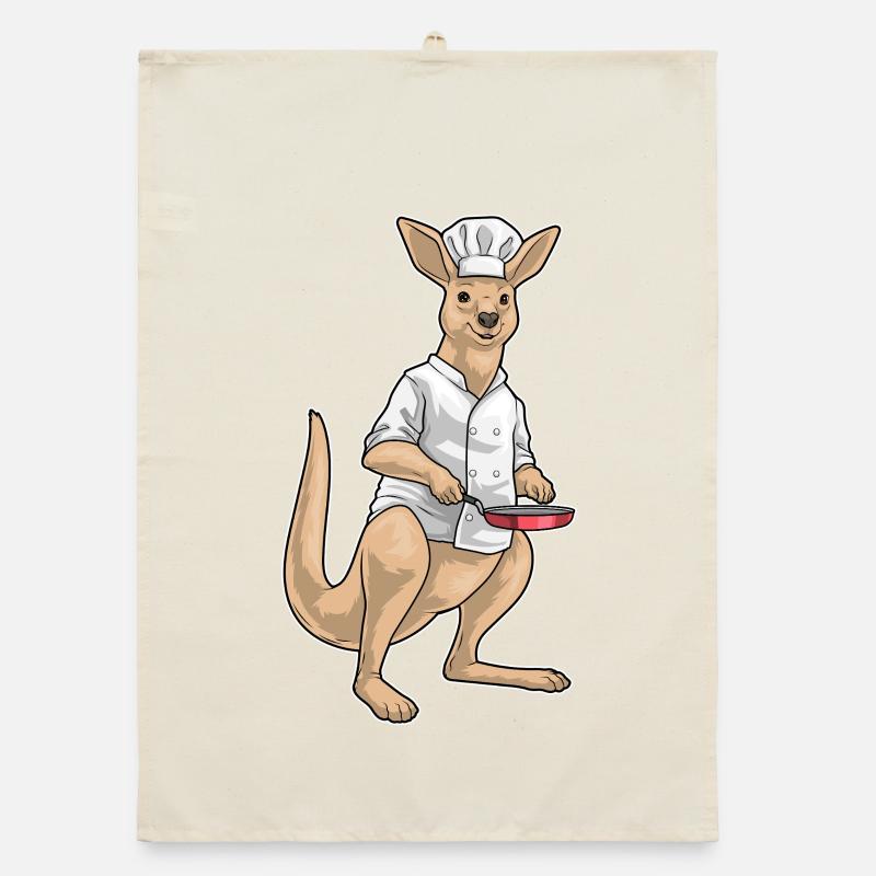 Cuisson de la poêle Kangourou Torchon bio
