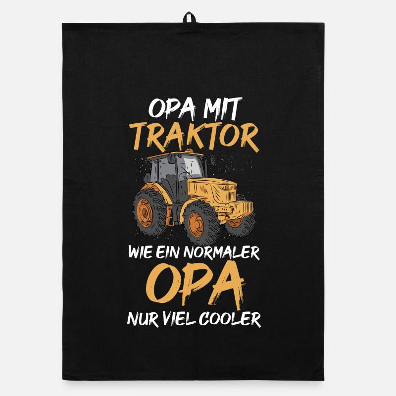 Landwirt Bauernhof Farmer Bauer Opa Großvater Trak Organic Geschirrtuch