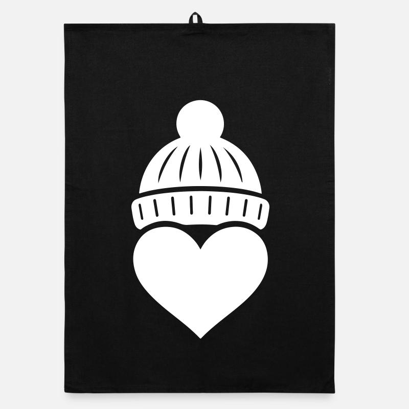Cœur Hiver Amour de Tuque Torchon bio