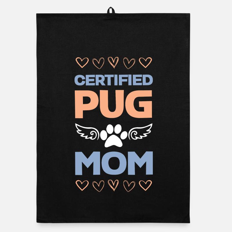 Zertifizierte Pug-Mama Organic Geschirrtuch