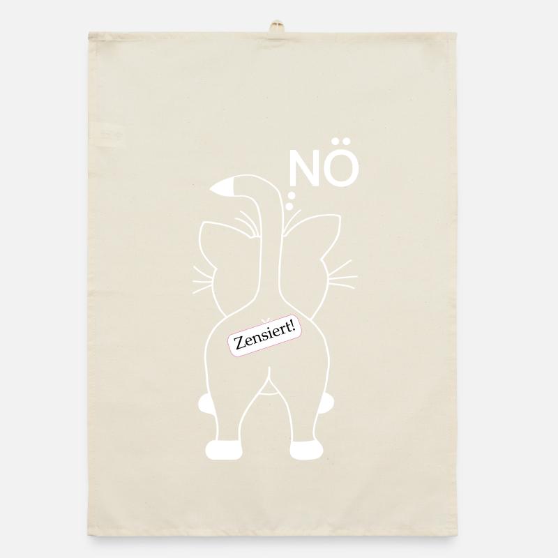 Nö. Einfach Nö. Katze von hinten Organic Geschirrtuch