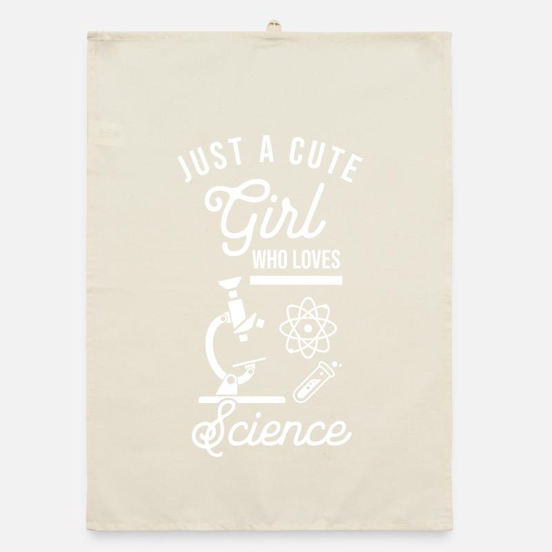 Juste une fille mignonne qui aime la science, nerd drôle Torchon bio