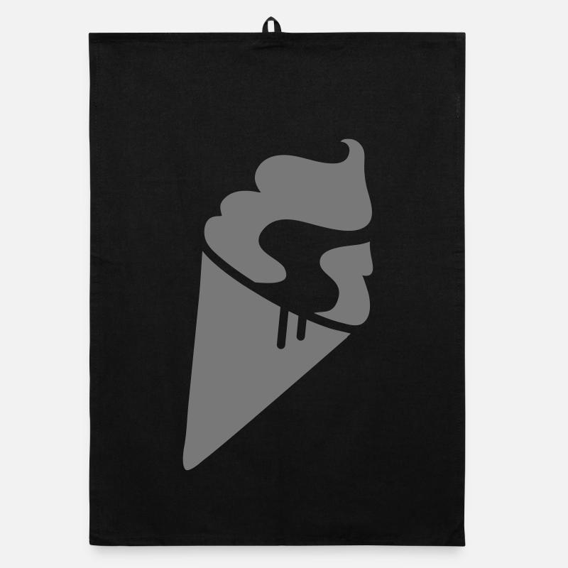 crème glacée stylisée dans un sac de cornet de crème glacée Torchon bio