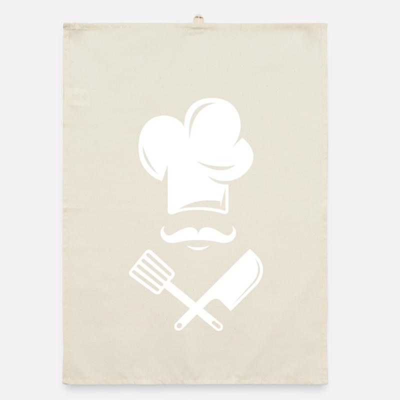 Cuisinier Cuisine BD Barbe Barbe Chef Restaurant Torchon bio