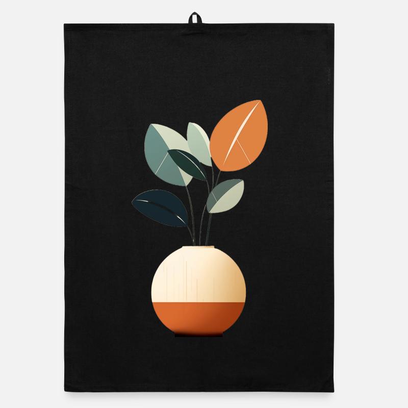 Fleurs minimalistes Torchon bio