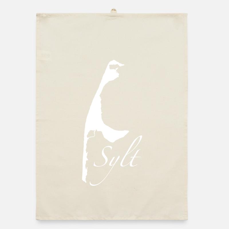 Sylt white Organic dish towel