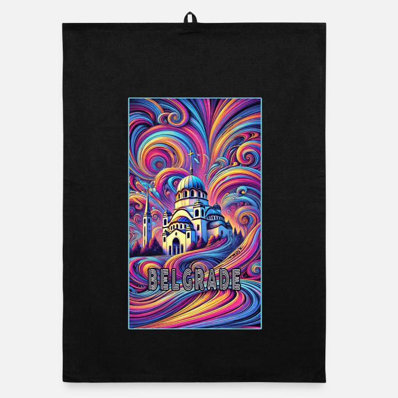Belgrad Serbien Panorama Design Organic Geschirrtuch