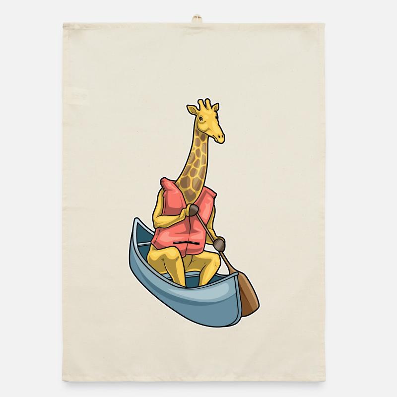 Giraffe Small Boat Organic dish towel