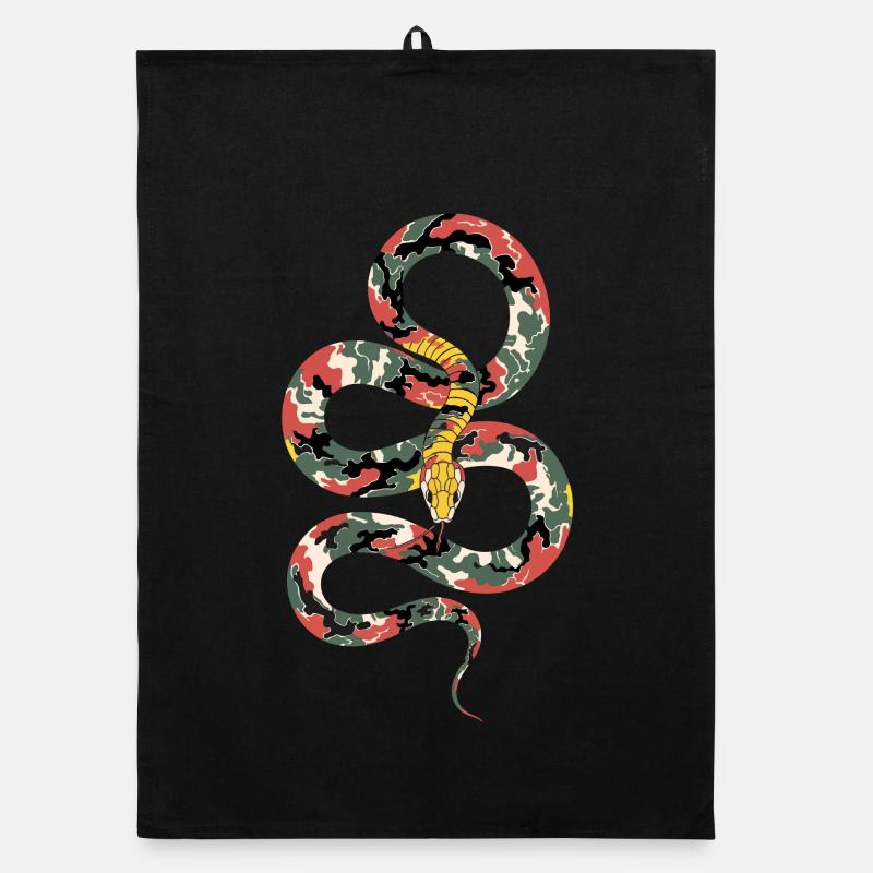Camouflage Serpent Coils Organic dish towel