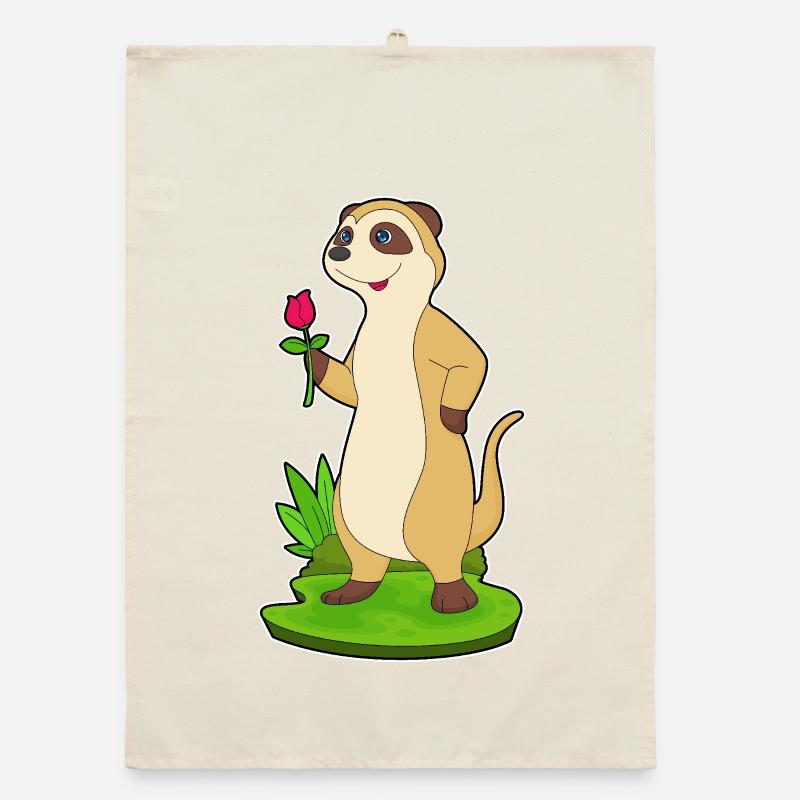 Meerkat Rose Organic dish towel