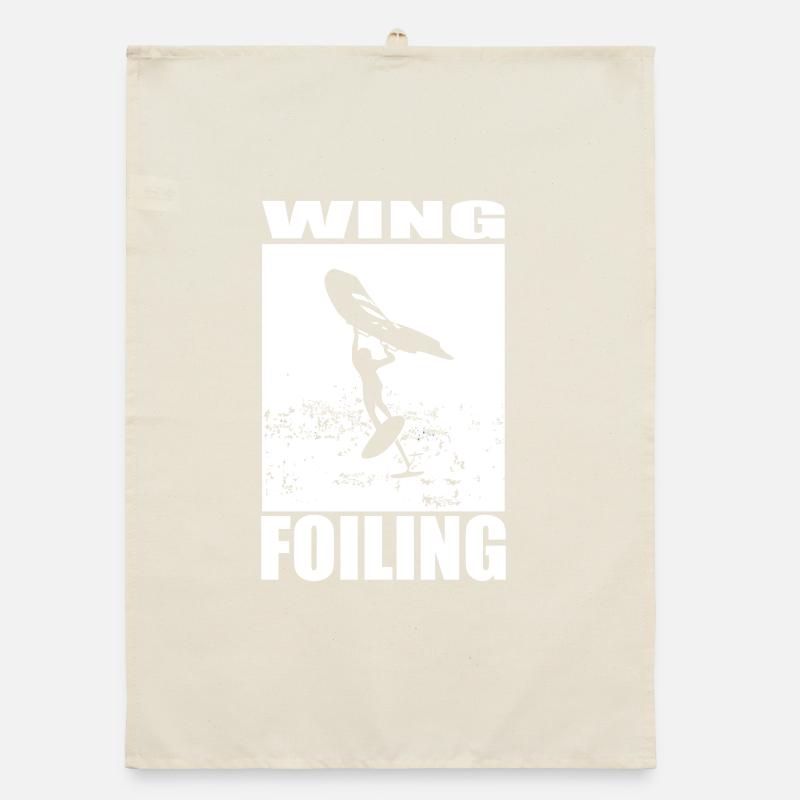 Wing Foiling Motiv Organic Geschirrtuch
