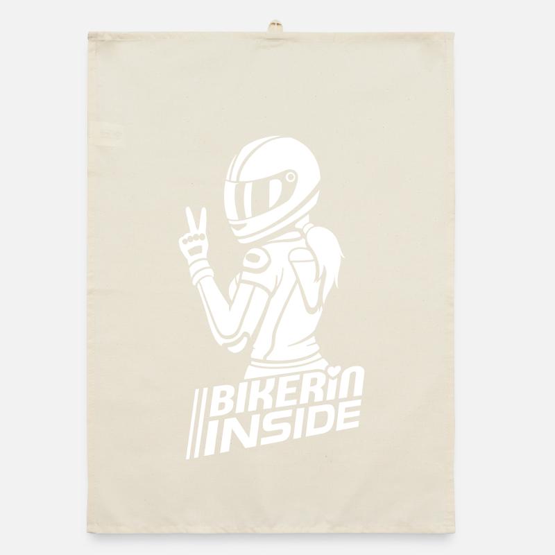 Biker inside (color changeable) Organic dish towel
