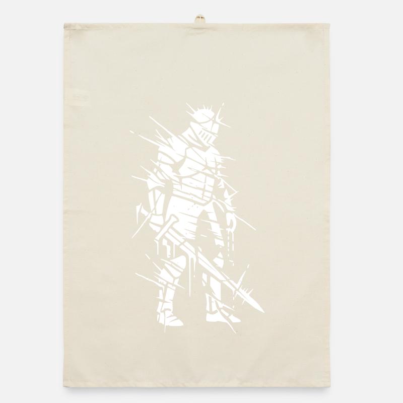 Knight Glitch Energy Gaming Vector Organic dish towel