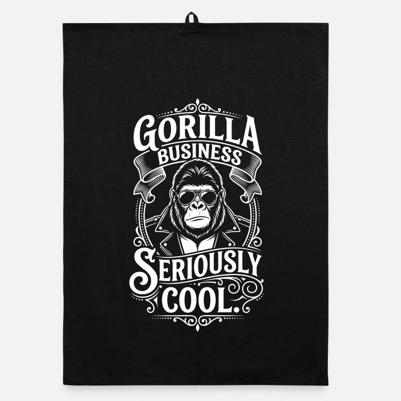 Gorilla Business – Ernsthaft Cool Organic Geschirrtuch