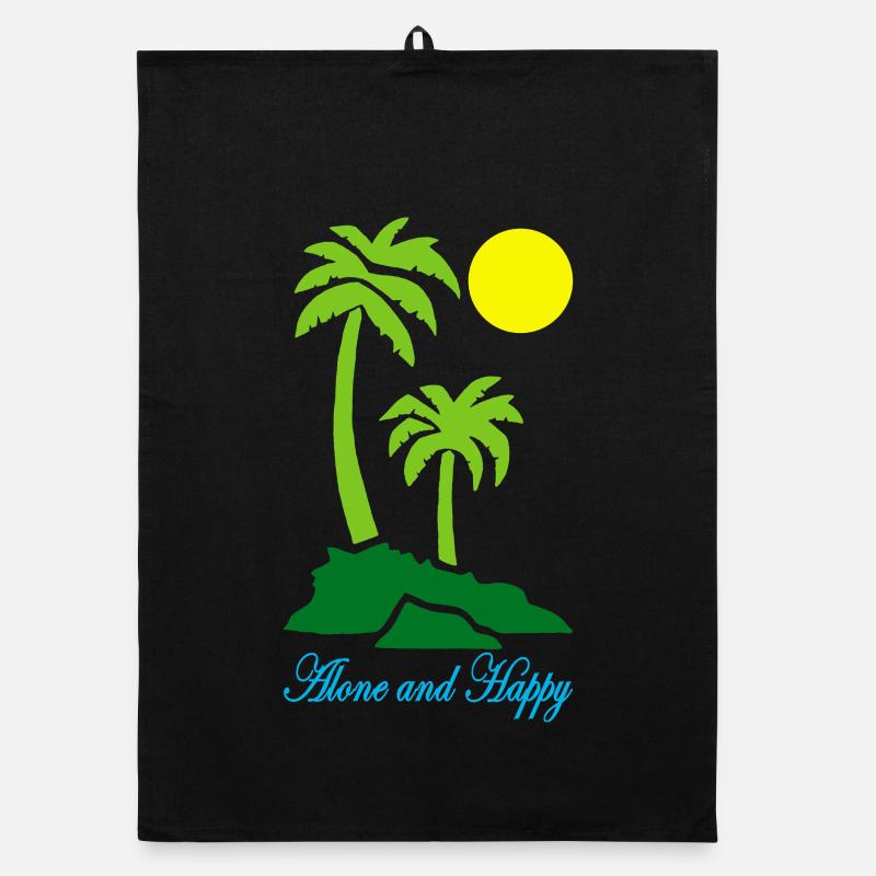 Seul et heureux Torchon bio