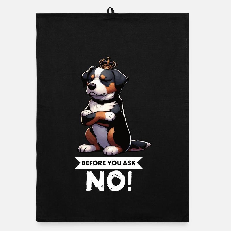 Before You Ask Appenzeller Sennenhund Sennenhunde Organic Geschirrtuch
