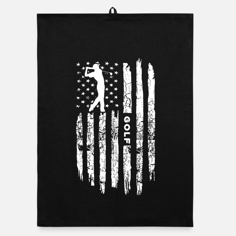 Art d’astronaute du Grunge Flag Torchon bio