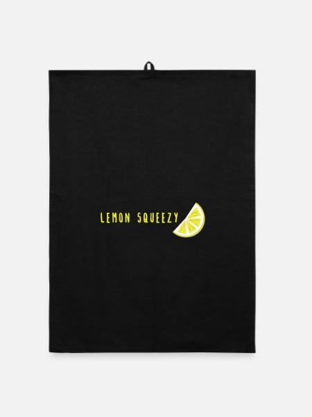 Lemon Squeezy - Organic dish towel - black - Front