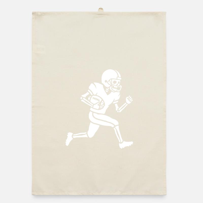 Skeleton Gridiron Runner Organic dish towel