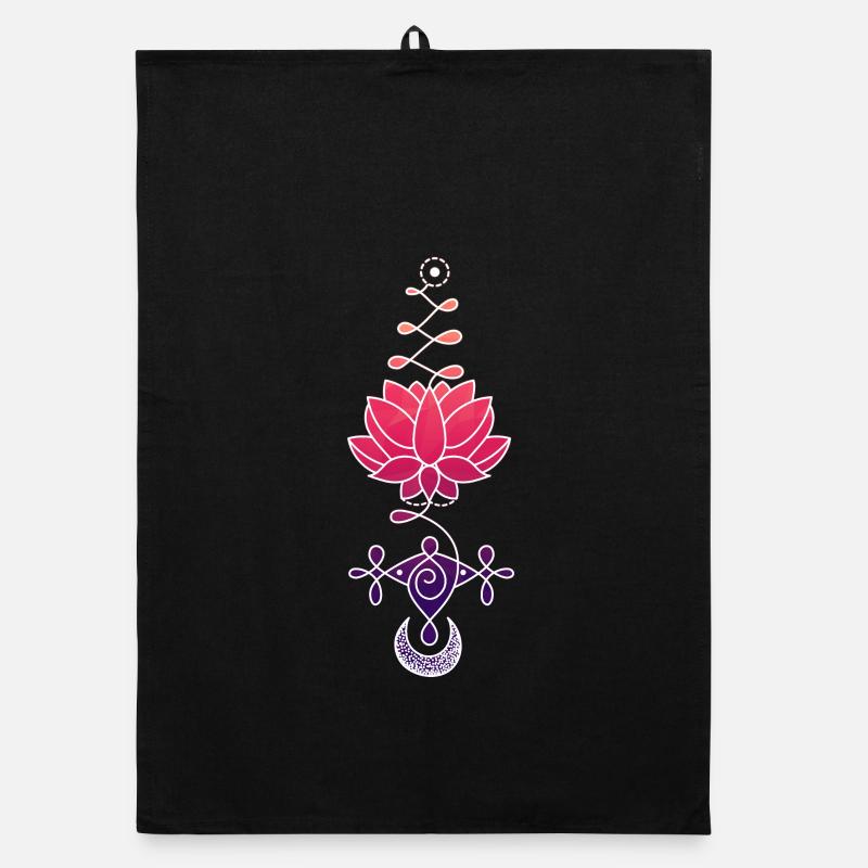 Symbole de Fleur de Lotus Éthérée Torchon bio
