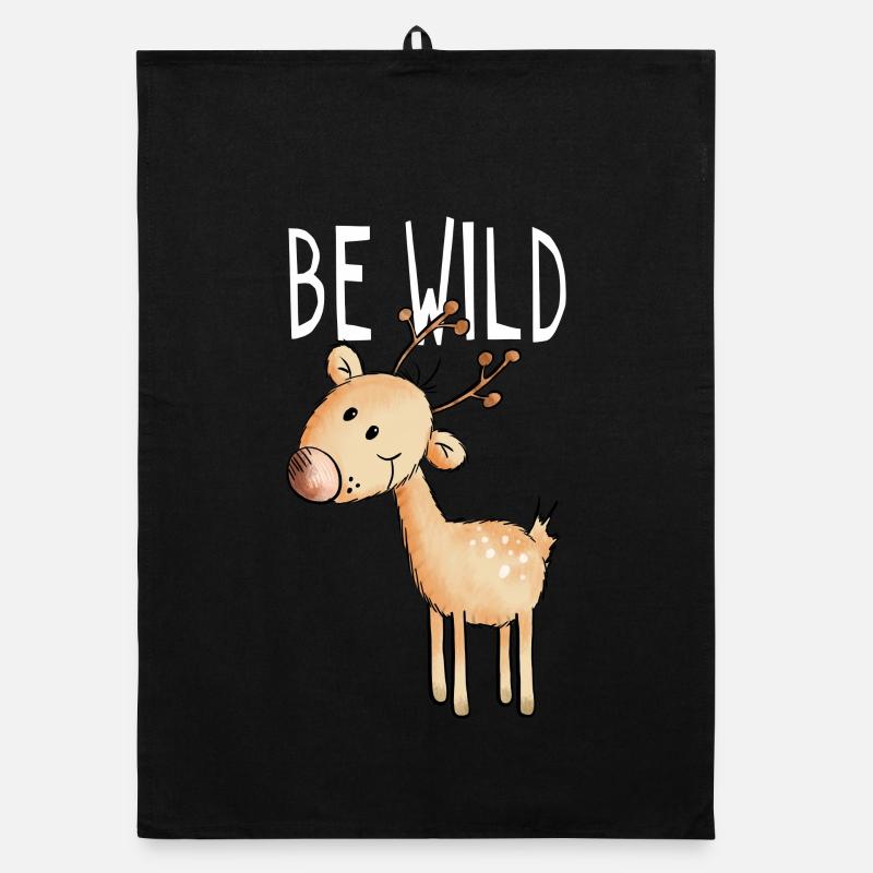 Be Wild Renne Bébé - Cadeau Torchon bio